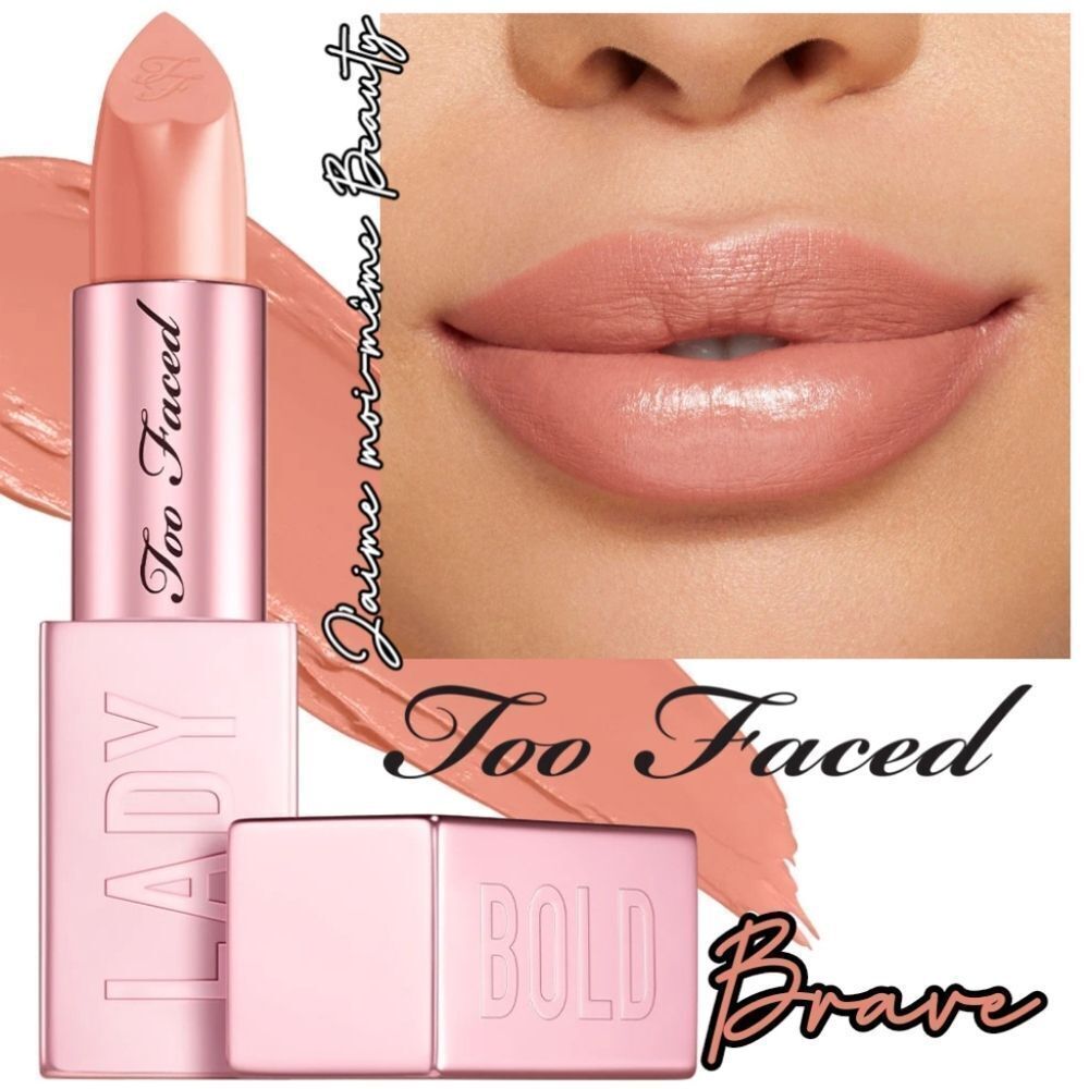 Too Faced Lady Bold Diffused Matte Lipstick in Brave (Light Beige Nude)